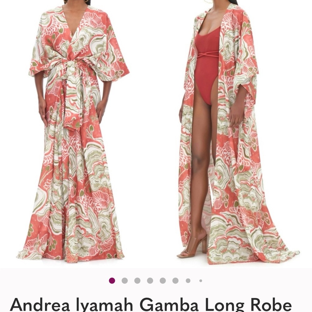 Andrea Iyamah Multicolor Floral Robe